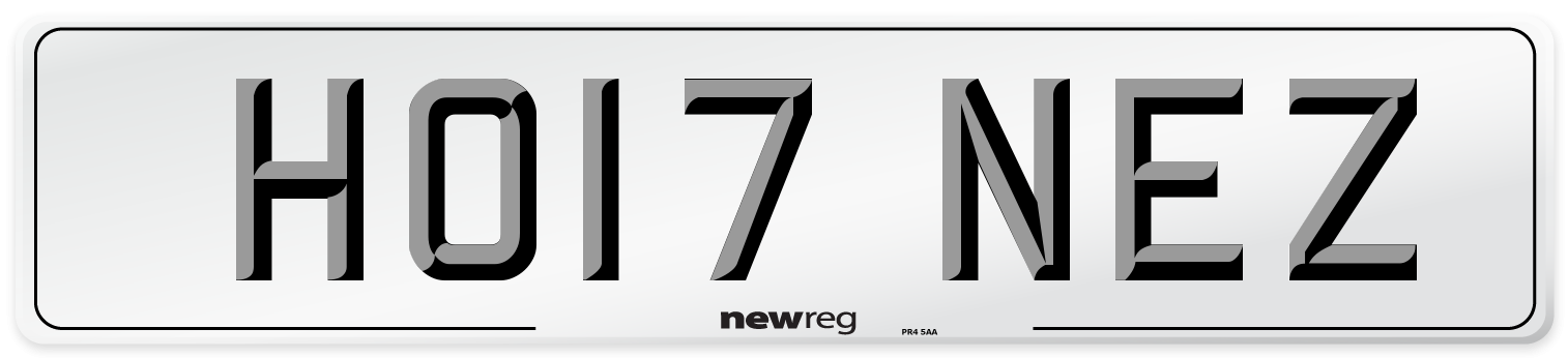 HO17 NEZ Number Plate from New Reg